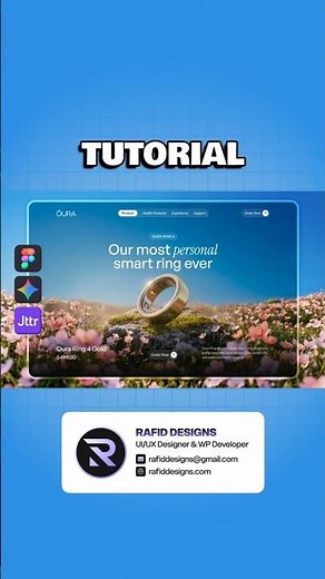 Oura Ring Animated Website Using Figma and AI