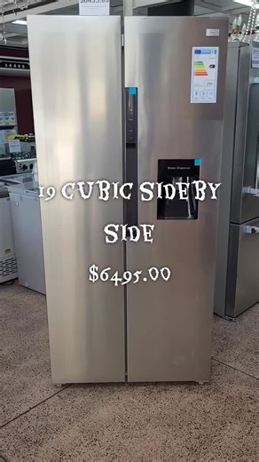 19 Cubic side by side with water dispenser $6495.00 🤩🤩🔥🔥🔥🔥🔥🔥🔥🔥🔥 SHOP AND SAVE 💯💯💯 Visit us #64 High Street Siparia FOR FURTHER DETAILS PLEASE CALL 649-1248/ 222-8892 WHATAPP 2823763 Cash on delivery available | Premium Platinum Edition