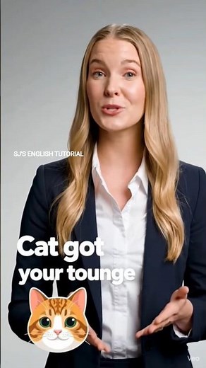 "Cat Got Your Tongue" 😃 Idiom explained #idioms ‪@sjsenglishtutorial969‬