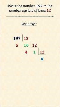 Converting Decimal to Base 12 Step by Step #maths #tutorial