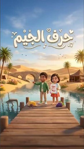 تعليم حرف الجيم للأطفال | جَ جُ جِ | بدون موسيقى 🐪🧀🌉