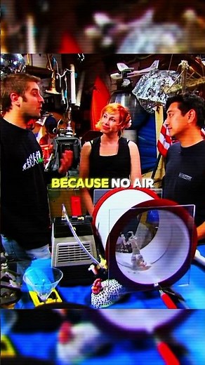 MythBusters Tested The Moon Landing Flag In A Real Vacuum # shorts