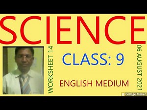 Class 9 Science Worksheet 14 | 6 August 21| science worksheet 14 English Medium#Worksheet_14#Class_9