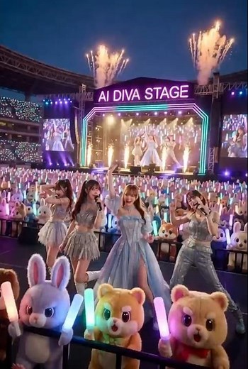 Dynamic AI Dance Performance #1 | AI DIVA STAGE