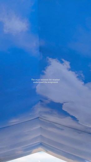 POV: Your wedding day marquee perfectly matches the sky ☁️ | Just Married Socials