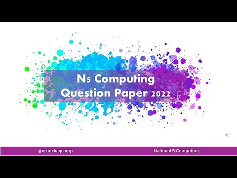 N5 Computing 2022 Q10 - Arrays, running total