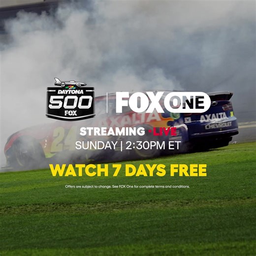 Streaming the Daytona 500 LIVE on FOX One keeps you in the race so you'll never miss a lap. Sign up today. | FOX One