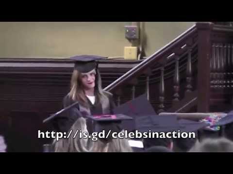 Emma Watson Receiving Diploma at Brown University Graduation 2014