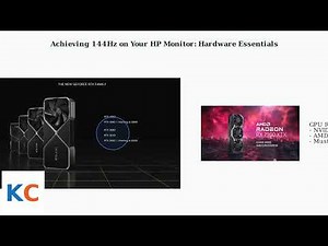 How to Set an HP Monitor to 144Hz – Cable, Port & GPU Control Panel Setup