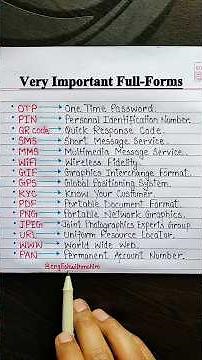 Very Important Full-Forms 📖✨#english #englishgrammar #fullform #education #shortsviral