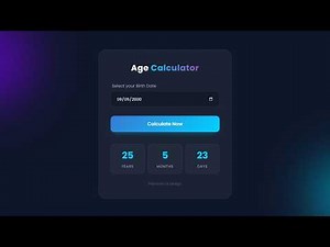 JavaScript Date Object Project – Create Age Calculator (Full Tutorial for Beginners)
