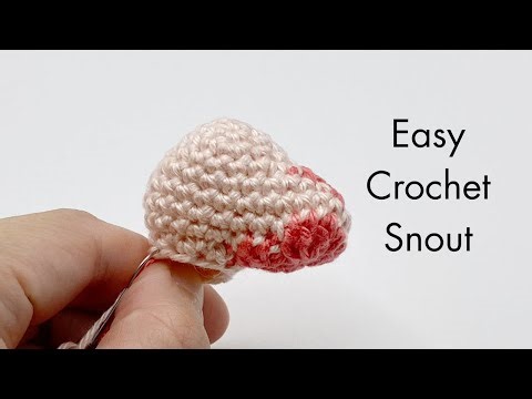 How to Crochet a 3D Animal Snout (Amigurumi Cylindrical Shaping)