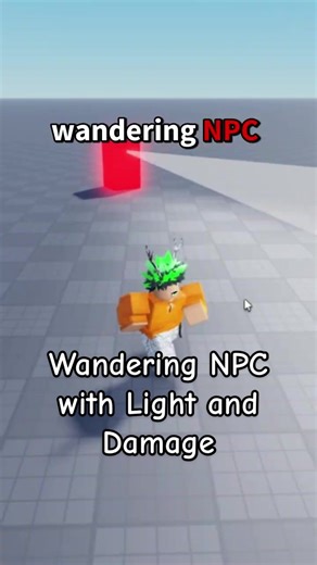 Wandering NPC with Light and Damage! #roblox #robloxtutorials #robloxstudio