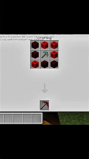 Minecraft Reddest Pickaxe Recipe #shorts #youtubeshorts