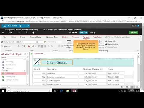 MindTap - Cengage Access how to bold control text in Report Layout view