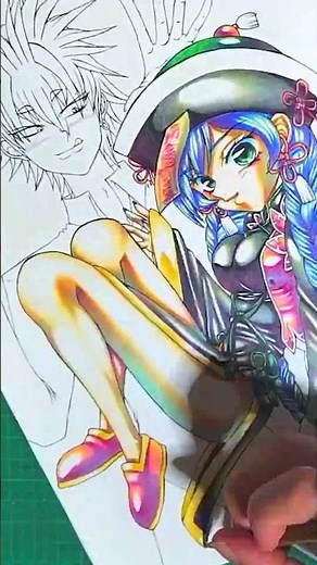 24色でキョンシーのイラストを描いてみた【色鉛筆画】#イラスト #イラストメイキング #illustration #art