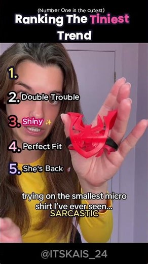 Ranking the tiniest outfits 📊✨