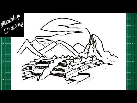 How to Draw Machu Picchu Step by Step