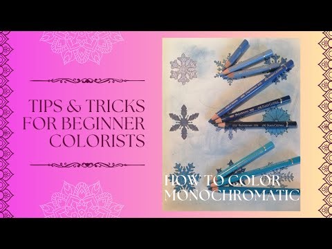 HOW TO COLOR MONOCHROMATIC | Easy Coloring Book Tutorial for Beginners