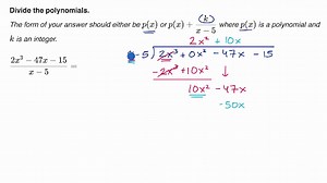 Dividing polynomials by linear expressions: missing term