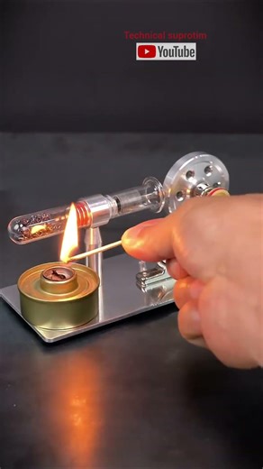 Build Single Cylinder Stirling Engine Generator Powered By Ethanol _enginemodelkit _stirling _diy