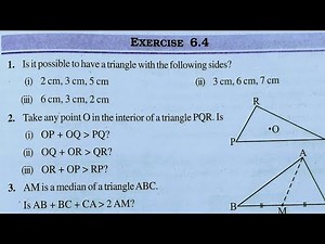 Class 7th maths l Exercise 6.4 l Chapter 6 l Triangle and its properties l NCERT l Solution l cbse
