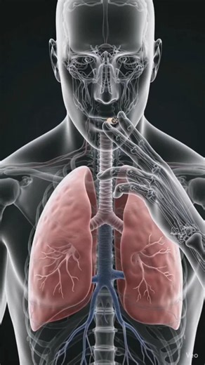 How Your Lungs Look After Just One Year of Smoking #healthfacts #3danimation #shorts