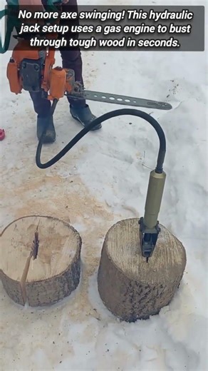 Smart DIY Hydraulic Wood Splitter Powered By Gas Engine