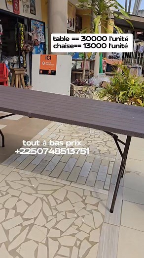 279K views · 1.1K reactions | Table traiteur pour toutes vos cérémonies Dimension === 1m80 x50cm Prix=== Table 30000 Fcfa Chaise 13000 Fcfa / l'unité Commandez en inbox ou au 48 51 37 51 | Tout à bas prix | Facebook
