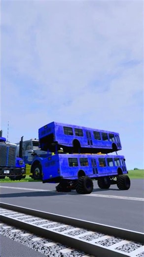 🚍 Bus vs train | BeamNG.drive Crash Compilation #shortsfeed #beamngdrive