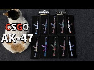 Unboxing 10 Mini AK-47 Models - CS:GO Skin Collection! 🔫