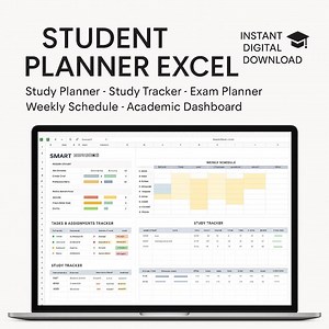 Student Planner Excel, Study Planner, Study Tracker, Exam Planner, Weekly Schedule, Academic Dashboard, College Organizer - Etsy Canada