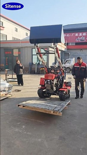 Good Quality 40HP Tracked Compact Rotavator with Loader #tractor #minitractor #cultivator #tiller