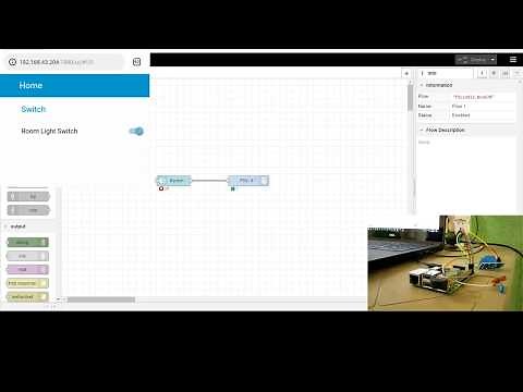 Node-RED on Raspberry Pi for Relay/LED Light Control (IoT)