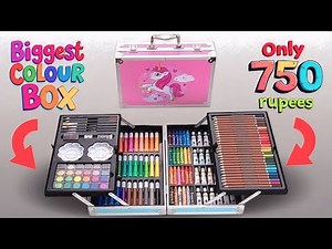 💕🦄Unboxing Biggest Unicorn colour box 💕Big colour set! Big suitcase colour box! Unicorn stationery