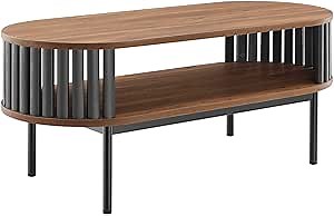 Modway Fortitude Modern Coffee Table, Walnut Black