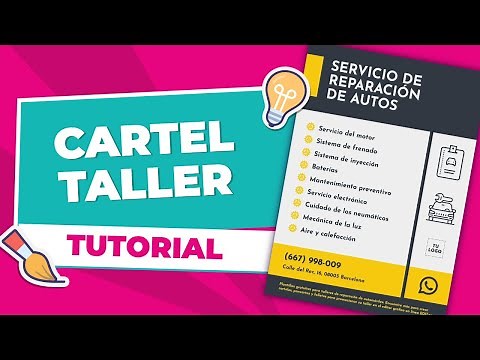 Haz un CARTEL de TALLER MECÁNICO y logra MÁS CLIENTES #diseños #plantillas