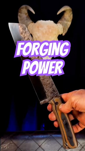 Forging a big knife with power Hammer — built for field work and outdoor cooking. #forge #blade