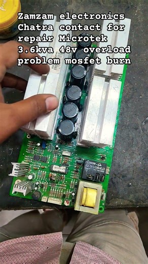 Microtek inverter overload problem mosfet burn drive problem solve 3.6kva 48v #stringinverter
