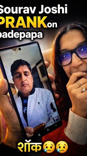 Sourav joshi prank on badepapa😥😥#souravjoshivlogs #shorts