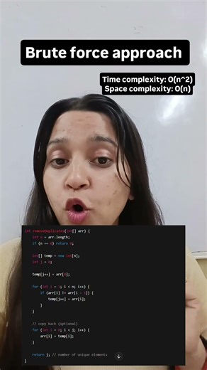Remove duplicates from sorted array O(n) time | O(1) space Interview favorite