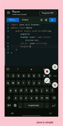 Episode 10 : To write a java program to print the given number upto 1 to n #java #numbers #coding💫🎊💥