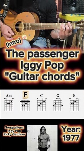 The passenger (Iggy Pop) TUTORIAL 🎸 (Intro) #guitartutorial #tutorialchitarra