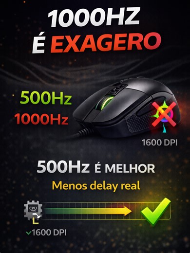 Por Que 500Hz é Melhor que 1000Hz para Mouse?