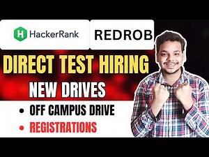 Direct Test Hiring | Myntra , Hackerrank , Redrob | 2027, 2026, 2025 Batch Hirings | Off Campus