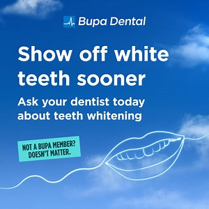A whiter smile is just a visit away. Achieve brighter teeth with professional whitening at Bupa Dental. | Bupa Australia