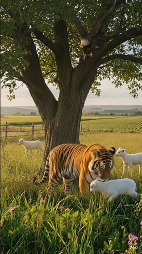 Bazz ne Tiger ki mukh se Bakri lekar bhaga #anime #cartoon #shorts #tiger #story