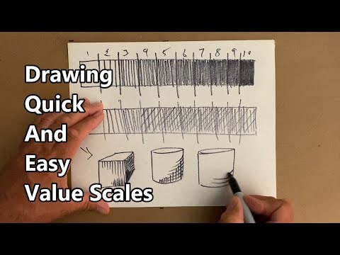 How To Draw A Value Scale, Drawing For Beginners, Drawing Quick And Easy