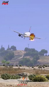 Aeroplane Incredible Landing After Engine Explode GTA 5 #shorts | Airplane World