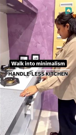 Handleless Kitchen Design Aisa Hota Hai🙏 #kitchendesign #modularkitchen #designcafe
